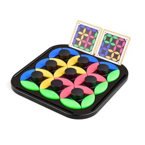 BANZU Multiplayer Kids Rotating Puzzle Interactive Brain Teasers Color Matching Board Game Novelty Toys Montessori Tangram Educational Toys Logical Thinking Training