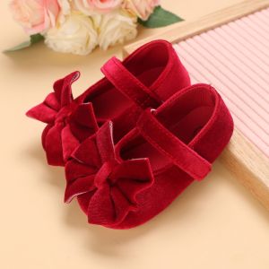 Womens baby shoes one year old newborn girls shoes bow cute non-slip sneakers baby soft-soled shoes 0-18 months