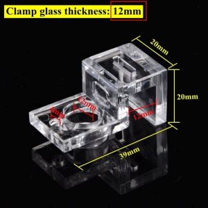 XIJIBAN 1PC Trong suốt Giá đỡ kính bể cá 4.5/5/5.5/6/8/10/12/15mm Acrylic Giá đỡ nắp bể cá Bền bỉ Độ dày thành Nắp bể cá acrylic Bể cá