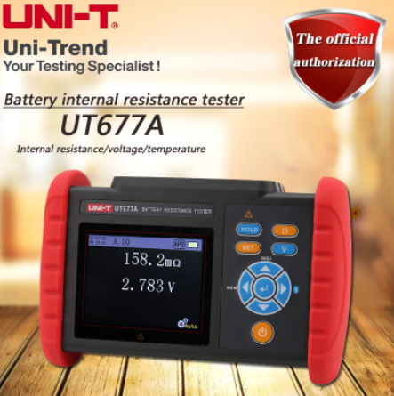 UNI-T Resistance Tester UT677A Rechargeable Battery Voltage Temperature ...