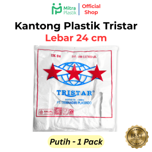Kantong Plastik Tristar Lebar 24 Kresek Packing 100 pcs