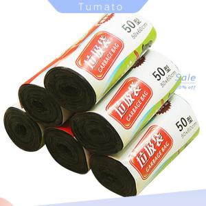Tumato ถุงขยะ1ม้วน50x60ซม. สีเดียวหนาเป็นมิตรต่อสิ่งแวดล้อมถุงขยะพลาสติกแบบใช้แล้วทิ้งถุงขยะสีดำ