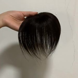 6*7-15ซม. ชิ้นผมมนุษย์ 100% ท็อปเปอร์ผม ปิดผมขาว ระบายอากาศได้และน้ำหนักเบา เพิ่มปริมาณผมสำหรับผู้หญิง