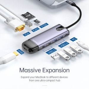 MCDODO USB HUB 5IN1 6IN110IN1 WITH TYPE C USB C 100W PD HDMI USB 3.0 SUPPORT MOUSE PRINTER PENDRIVE HARD DISK KEYBOARD