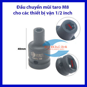 Bán lẻ - Đầu chuyển mũi taro M6-M24 cho các thiết bị vặn bulong 1/2 inch để tạo ren