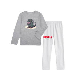 Set Baju Anak Kekinian / Atasan Baju Anak Perempuan Dan Anak Laki Laki Motif + Celana Legging Dinosarus