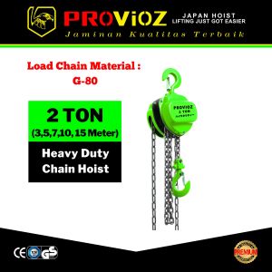 ProVioz Chain Hoist / Chain Block / Katrol Manual 2 Ton SMT Surabaya
