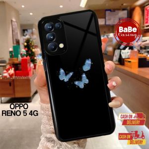Casing Oppo Reno 5 4G Terbaru Case Kupu 02 New Oppo Reno 5 4G Hardcase Softcase Premium Glosy Terlaris Termurah