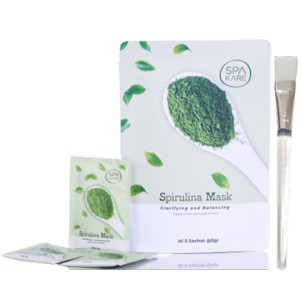 SPAKARE MASKER SPIRULINA MASKER WAJAH ORIGINAL SEGEL FREE KUAS
