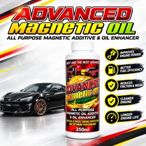 Advanced Magnetic Oil 250mL Nano Technology All Purpose Magnetic Additive & Oil Enhancer Engine Oil Treatment