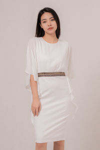 RIMINI - Dress Wanita Kaftan Kondangan Belted Tile XS-L - Carmel Dress - 887586