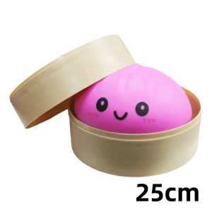 OPBWQH squishy dumpling Soft Fidget Dumplings Squishy Toy With Steamer Slow Rising Squishy Bun Creative Realistic Dumpling Sensory Toy Halloween