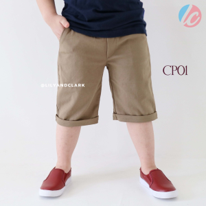 Lily And Clark Celana Pendek Warna Coklat Khaki Keren OOTD Anak Laki-Laki CP01