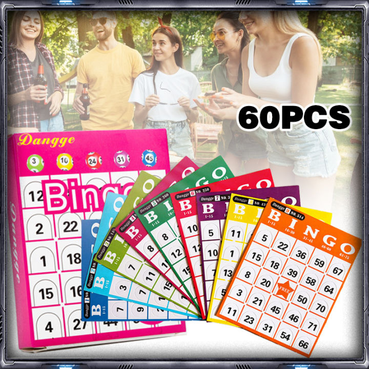 9 Warna Kartu Bingo Ukuran Besar 60 Buah/Kotak Bingo Card Kartu Mainan ...