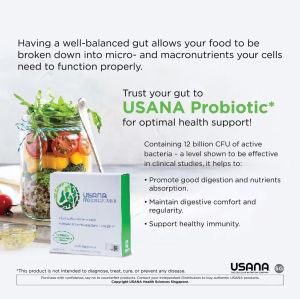 USANA Probiotic 超级益生菌 鼠李糖乳杆菌 双歧杆菌 Support your digestive and immune health 支持肠道健康与免疫力