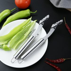 Seed Remover Tool Stainless Steel Kitchen Cutter Vegetable Chili Bitter Gourd Digger Core Removal Biji Cili Peria 青椒去籽去心苦瓜挖籽器