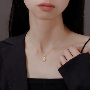 PENTU ทองสีทอง สร้อยคอสำหรับผู้หญิง เงินสีเงิน โลหะผสมอัลลอยด์ สร้อยคอจี้ดอกกุหลาบ หวานหวานแหววว สไตล์อิน เครื่องประดับแฟชั่นเครื่องประดับ ของขวัญสำหรับเด็กผู้หญิง