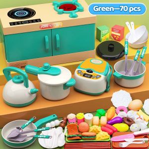 Children Kitchen Play Set Pretend Cooking Toys Gifts Simulation Cookware Role Play Present Mainan Masak