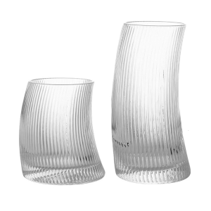 Nghệ thuật hình dạng cong Glass drinkware gân Cốc uống nước để tăng cường uống của bạn kinh nghiệm nhà hoặc các bên tổ chức sự kiện