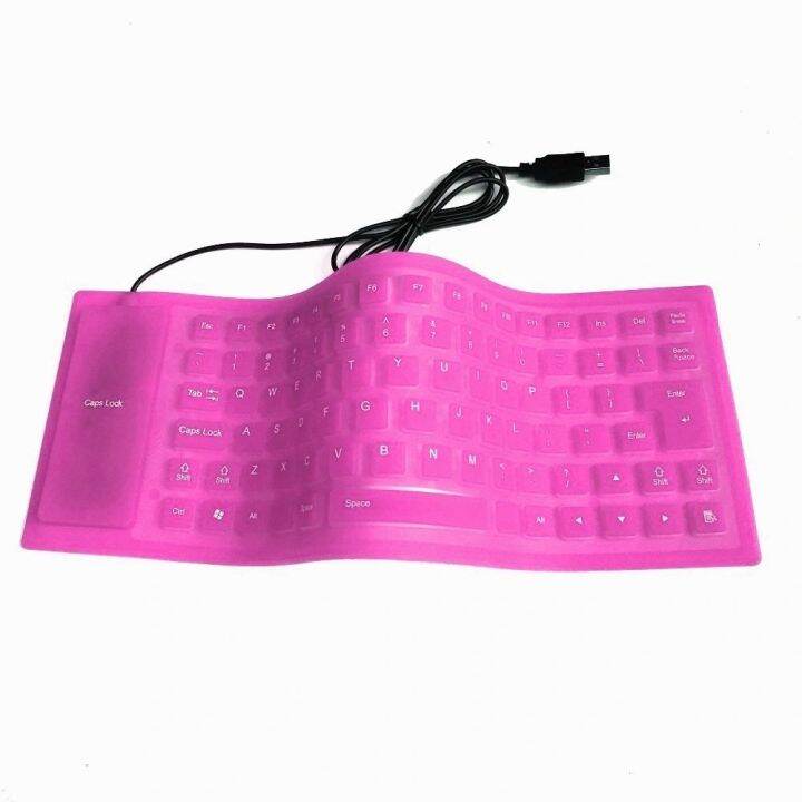 Colorful Foldable Flexible Keyboard Waterproof USB 2.0 Keyboard Size ...