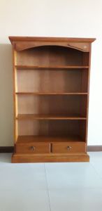 ชั้นไม้จริงยางพารา 105 CM / แข็งแรงทนทาน