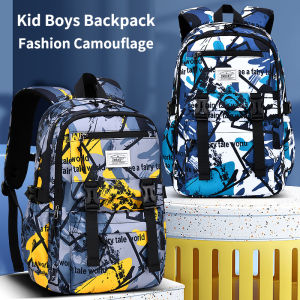 Kid Boys Camouflage Schoolbag New Lightweight Primary School Student Kids Bags Waterproof Childrens Casual Backpack