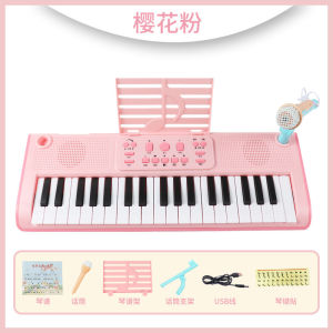 Childrens Electronic Keyboard Musical Instrument Beginner Baby with Microphone Boys and Girls Little Piano Pattern Toys 61 Childrens Day Gift
