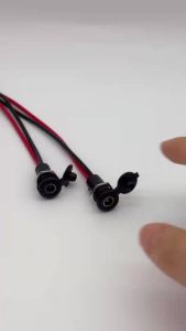 High Female Power Connector DC Power Socket with 20cm Cable Wired Charging Socket 5.5x2.1mm 5.5x2.5mm