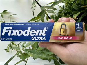 [CAO CẤP] Keo dán hàm răng giả hàm tháo lắp Fixodent Advance MaxHold 62g/ Mỹ