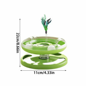 Interactive Tower Cat Toy Turntable Balls With Feather Toys for Cats Kitten Track Toy Pets Toy