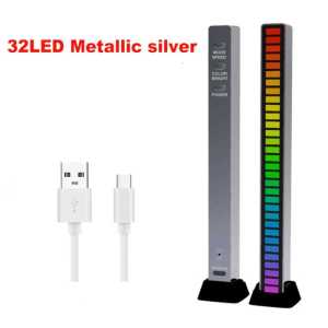 FUNY Lampu LED RGB Bar Strip Music Sound Control Light Rechargeable - D08-RGB  Lampu LED RGB Bar Strip Music Sound Control Light Rechargeable - D08-RGB LED MUSIC BAR untuk dashboard mobil dan music sound level