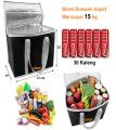 Tas aluminium foil 20L belanja shopping cooler bag untuk makanan beku Frozen food. 