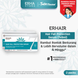 Twin Flame ERHAIR Hairgrow Serum 7x8 ml (2pcs) - Serum Penumbuh Rambut Rontok