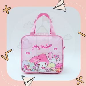 iSchoolDy Kids Kuromi Melody Lotso Spiderman Cinnamoroll Lunch Bag Lunch Box Bag Beg Bekas Makan Sekolah