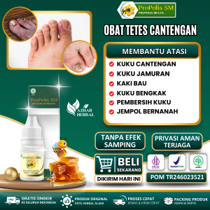 Obat Tetes Cantengan Obat Infeksi Jamur Kuku Obat Tetes Cantengan Kuku Kaki & Tangan Cairan Obat Cantengan Parah Salep Untuk Kekeongeun Bodo Eusi Paronikia Obat Oles Kuku Jempol Cantengen Berjamur Rusak Bau Dengan Propolis SM Asli Orininal