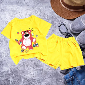 Bộ bé gái hình gấu cho bé gái siêu xinh cho bé 6-24kg.BGL22.