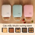 Máy Nướng Bánh Mì - Máy Kẹp Bánh Mì Mini Ép Sandwich, Rán Trứng, Làm Đồ Ăn Sáng, Nướng Thịt 2 Mặt Đa Năng Chống Dính Tốt. 