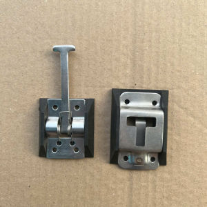 Combo 2 Bộ T gài móc chữ T móc khóa thùng xe tải chất liệu thép và inox bộ T hộp inõ đế cao su