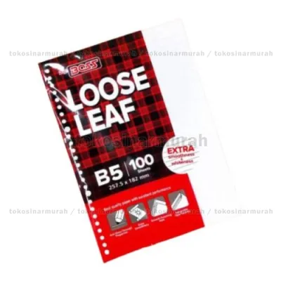 Loose Leaf Big Boss B5 26 Holes - Polos isi 100 Lembar
