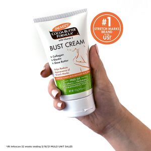 Kem làm săn da và đều màu ngực Palmer Cocoa Butter Formula Bust Cream 125g - giúp tăng cường chức năng bảo vệ của da làm mờ vết nhăn vết sẹo đồng thời giúp da không bị mất nước.