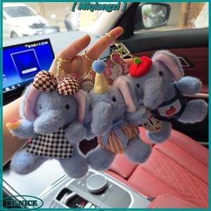 [miqiangzi] Cute Animals Elephant Plush Doll Toy Pendant Keychain Backpack Hanging Ornaments Gifts