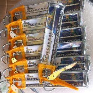 Súng bắn keo silicon Bossman cơ vàng tay cầm chắc chắn độ bền cao thiết kế nhỏ gọn