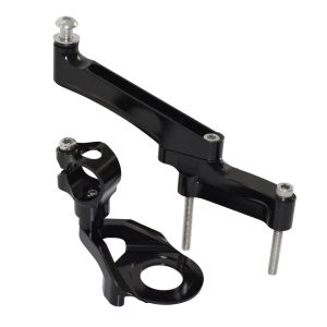 QMSTART Racing Motorcycle Black Steering Damper Stabilizer Bracket Mounting Holder For TRIUMPH Daytona 675 R 675R 2006 2007 2008 2009 2010 2011 2012