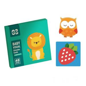Đồ chơi cảm giác tương phản cao bé Flashcards cảm giác thẻ màu đen và trắng trẻ sơ sinh Thẻ quà tặng