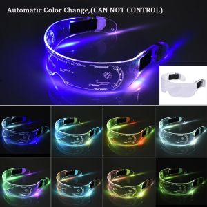 【Tropik】แว่นตาเรืองแสง แว่นไฟกระพริบ แว่นตาปาร์ตี้ LED 7 สี ปรับ ได้11 โหมด