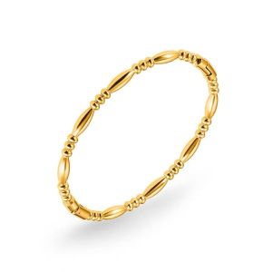 J&J Titanium Steel Bamboo Bracelet Retro Simple Bangle For Women Cool Geometric Exquisite Gift All-Match Bangles