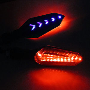 2 Pair Sets Universal Motorcycle Turn Signal Light LED Turn Signal Running Water Indicator Amber