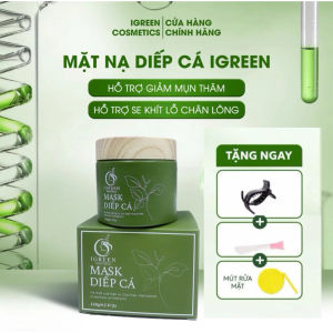 CHÍNH HÃNG] Mặt Nạ Diếp Cá IGREEN 120g - Hỗ trợ cấp ẩm cải thiện da mụn thâm