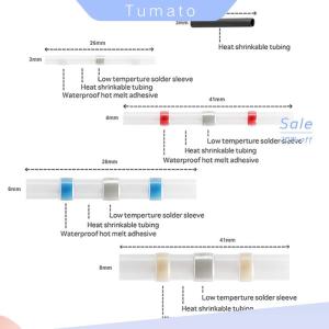 Tumato 800Pcs Solder Seal Wire Connectors Kit Heat Shrink Butt Electrical Wire Terminal