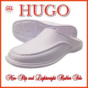 Duralite Hugo Mens lightweight and Waterproof non-slip rubber Half-shoes (Black and White)